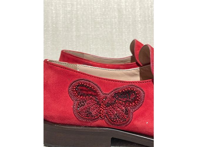 Mules e zoccoli VALENTINO GARAVANI T.EU 38.5 Camoscio Rosso - vista 4