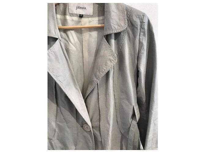 Abrigos JITROIS T.International de cuero Gris - vista 2