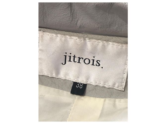Abrigos JITROIS T.International de cuero Gris - vista 6