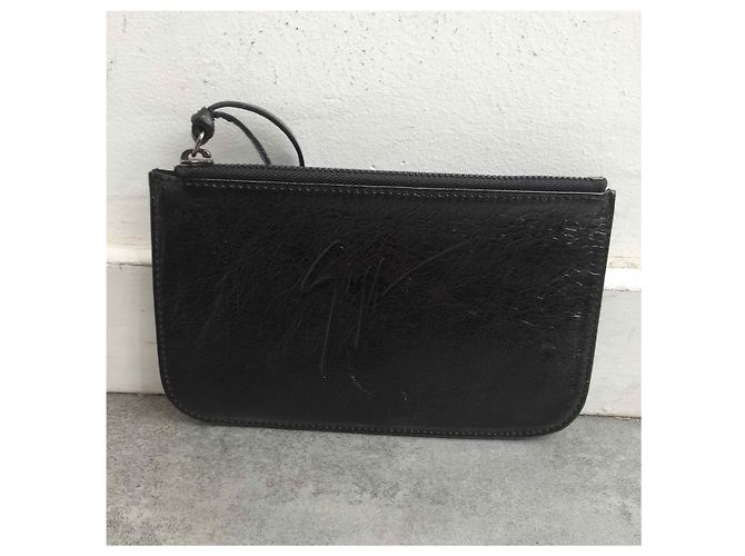 GIUSEPPE ZANOTTI Pochette T. Pelle Nero - vista 2
