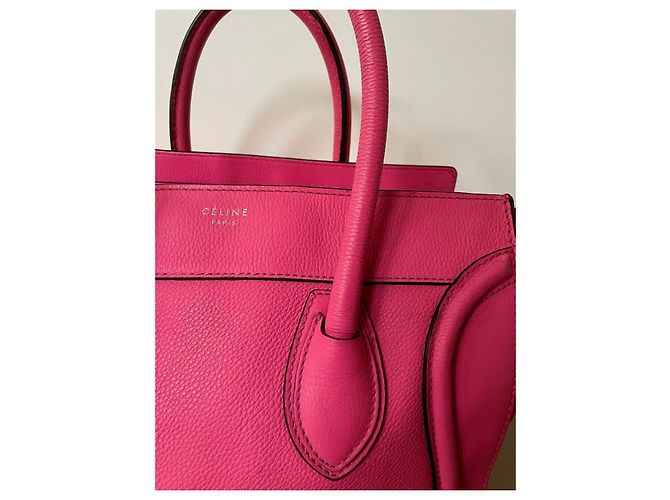 Luggage Trolley Céline in pelle rosa - vista 2