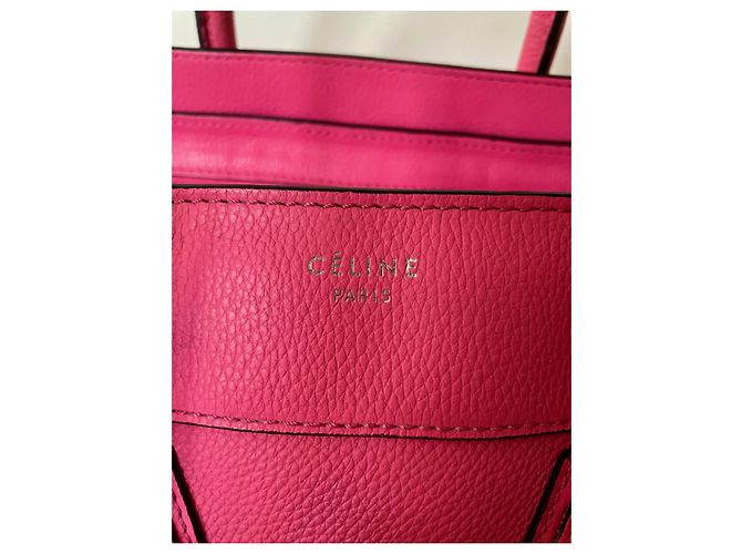 Luggage Trolley Céline in pelle rosa - vista 3