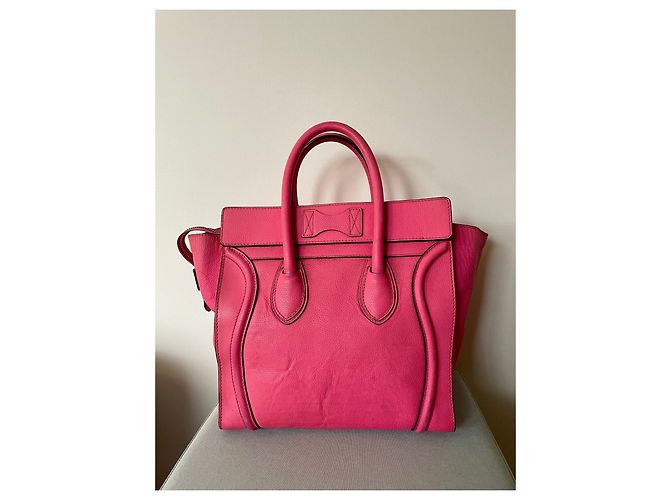 Luggage Trolley Céline in pelle rosa - vista 5