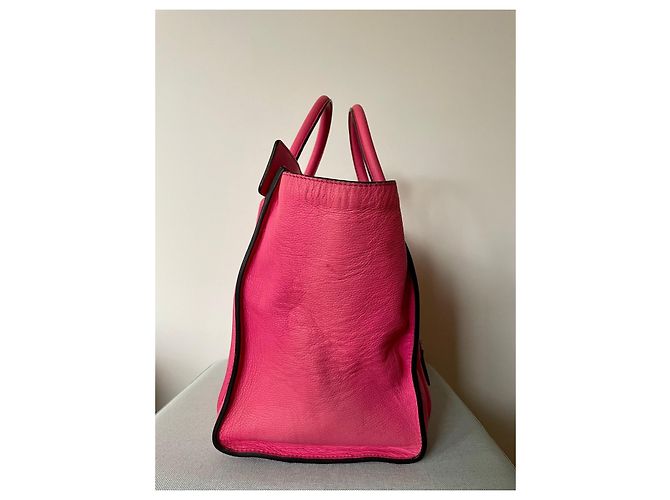 Luggage Trolley Céline in pelle rosa - vista 6