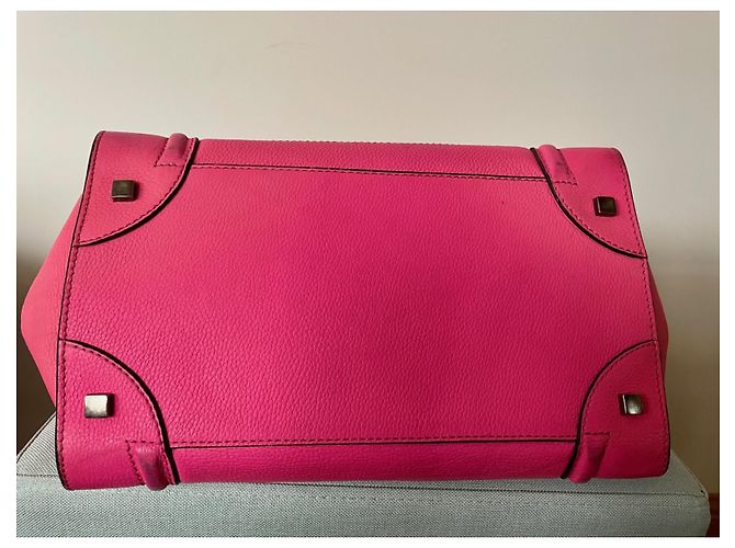 Luggage Trolley Céline in pelle rosa - vista 9