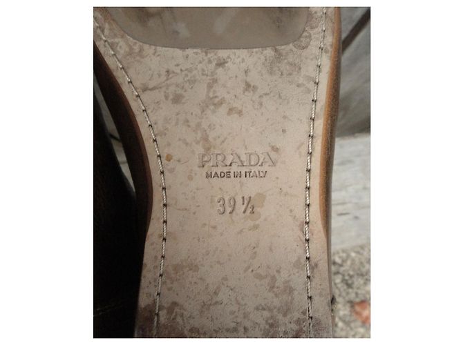 Prada Lederstiefel hellbraun Größe 40,5 fr - Ansicht 3
