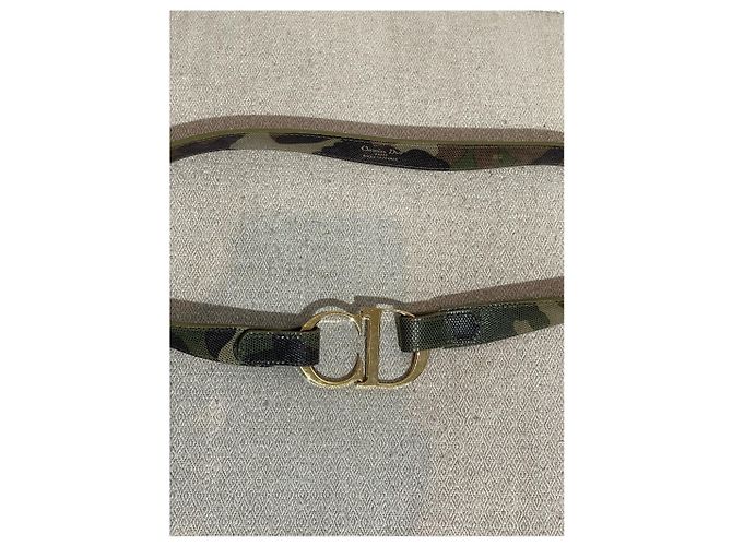 DIOR Gürtel T.cm 80 aus Leder Khaki - Ansicht 2