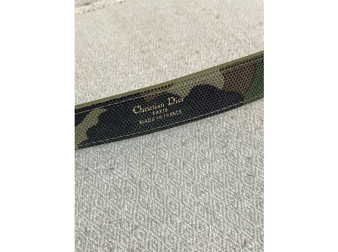 DIOR Gürtel T.cm 80 aus Leder Khaki - Ansicht 3
