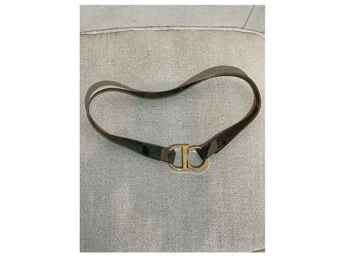 DIOR Gürtel T.cm 80 aus Leder Khaki - Ansicht 4