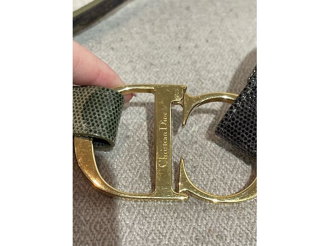 DIOR Gürtel T.cm 80 aus Leder Khaki - Ansicht 6
