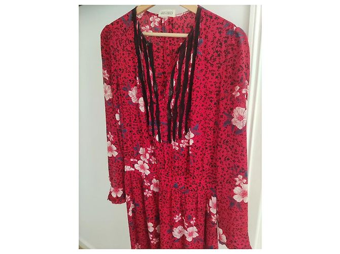 Zadig & Voltaire Rotes Seidenlanges Kleid - Ansicht 5
