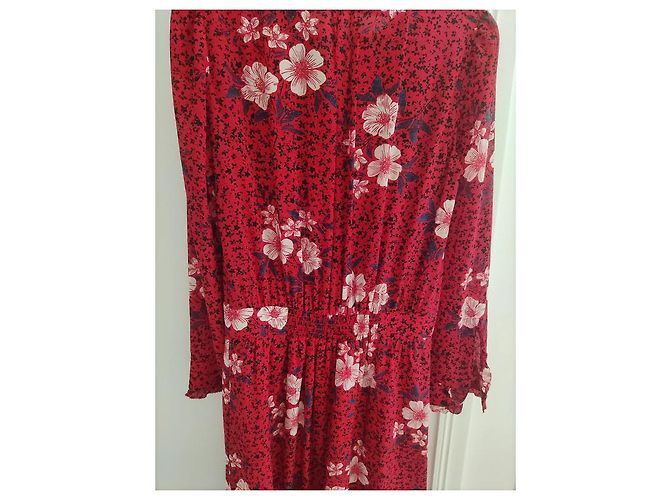 Zadig & Voltaire Rotes Seidenlanges Kleid - Ansicht 7
