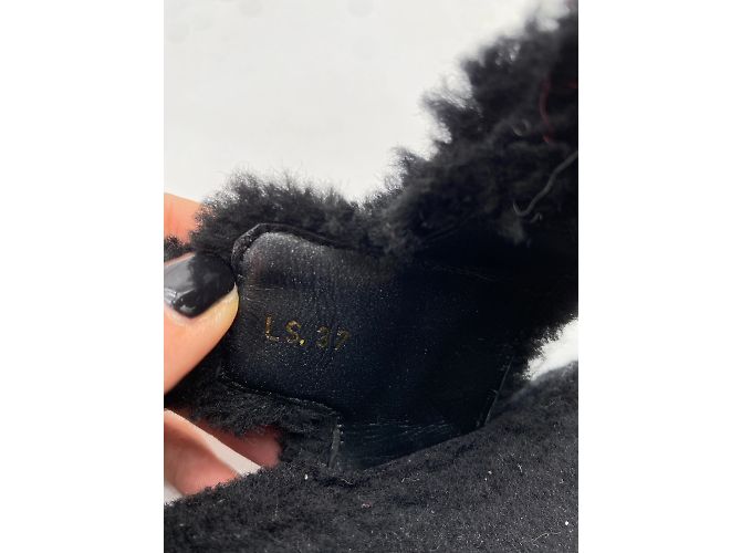 Sandali Dior T.EU 37 Pelliccia sintetica Nero - vista 8