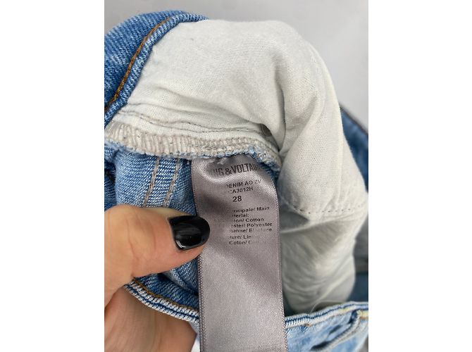 Jeans Zadig & Voltaire T.US 28 Cotone Blu - vista 3