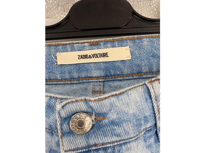 Jeans Zadig & Voltaire T.US 28 Cotone Blu - vista 4