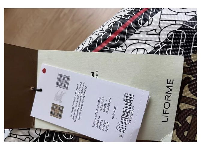 Tapete de ioga Burberry Liforme Monogram Marrom e Cinza - vista 3
