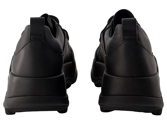 Baskets Jil Sander - Cuir - Noir - vue 3
