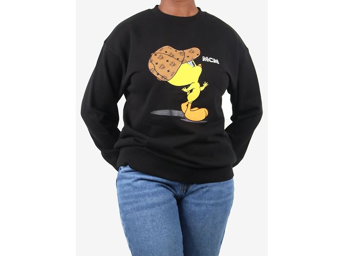 MCM Schwarzer Looney Tunes-Pullover – Größe L - Ansicht 2