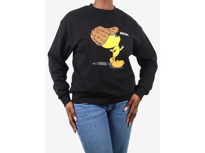 MCM Schwarzer Looney Tunes-Pullover – Größe L - Ansicht 4