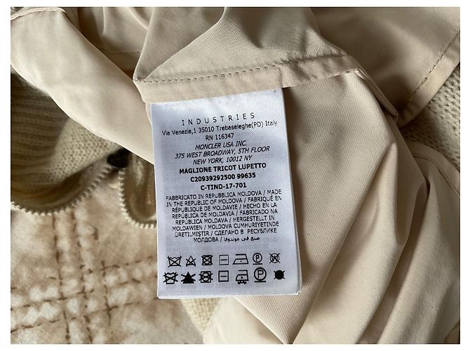 Moncler-Pullover mit Spitzenkragen und Henkeln Aus weiß - Ansicht 7