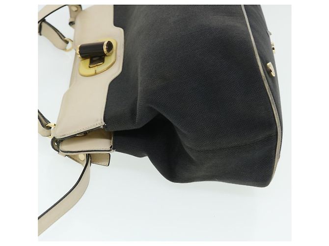 Bulgari Borsa a tracolla BVLGARI Isabella Rossellini in tela 2modo Black Auth bs7634 Nero - vista 4