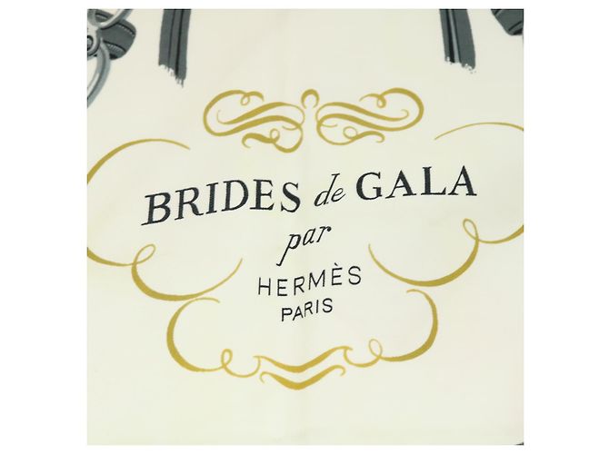 Hermès HERMES CARRE 90 BRIDES de GALA Scarf Silk Red Auth 51348 - view 16