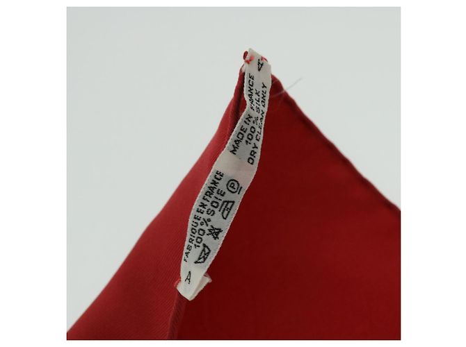 Hermès HERMES CARRE 90 BRIDES de GALA Scarf Silk Red Auth 51348 - view 18