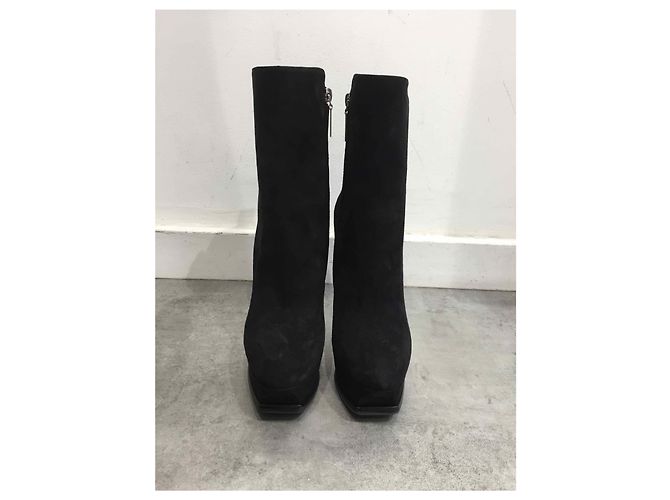 SAINT LAURENT Botines T.EU 37.5 Ante Negro - vista 3