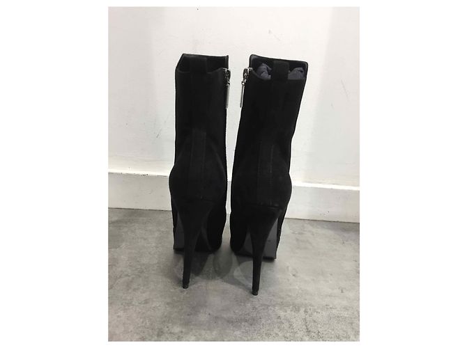 SAINT LAURENT Botines T.EU 37.5 Ante Negro - vista 4