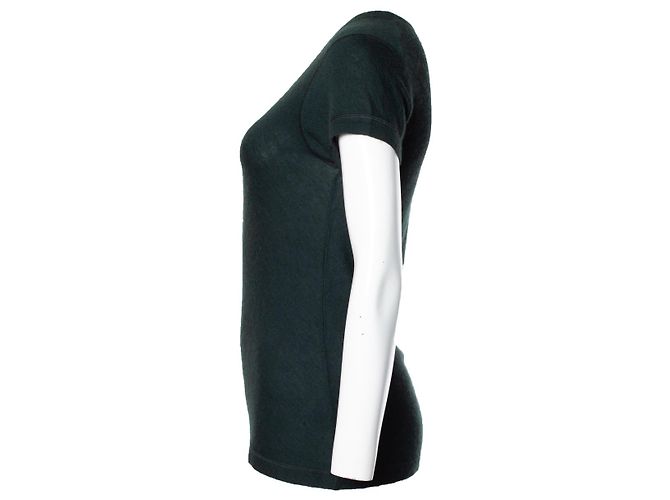Autre Marque Donna Karan, Kurzarm-Strickoberteil Grün - Ansicht 4