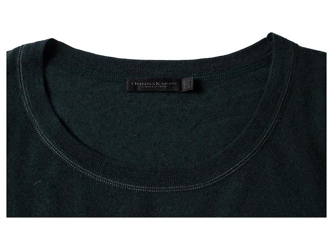 Autre Marque Donna Karan, Kurzarm-Strickoberteil Grün - Ansicht 6