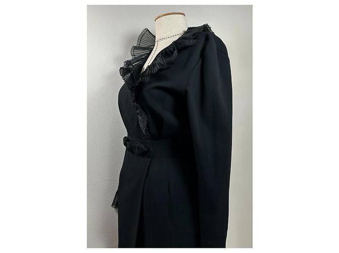 Guy Laroche Kleid schwarz Wollmischung - Ansicht 4