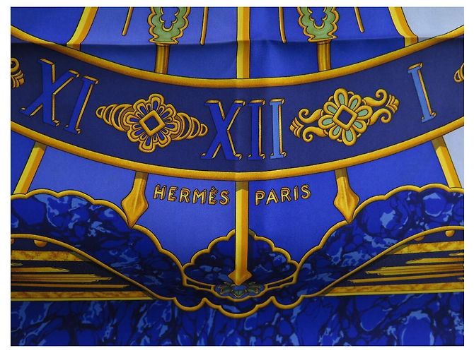 Hermès SCIARPA QUADRATA HERMES CARPE DIEM METZ 90SCIARPA IN SETA BLU CM - vista 4
