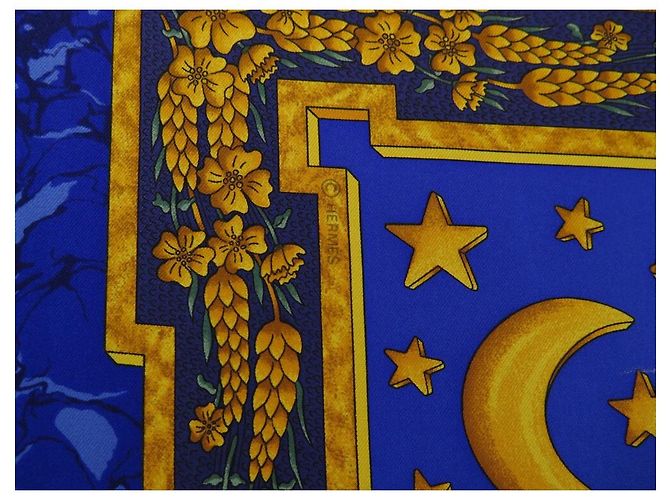 Hermès SCIARPA QUADRATA HERMES CARPE DIEM METZ 90SCIARPA IN SETA BLU CM - vista 5