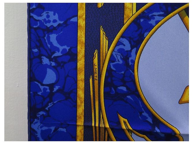 Hermès SCIARPA QUADRATA HERMES CARPE DIEM METZ 90SCIARPA IN SETA BLU CM - vista 6