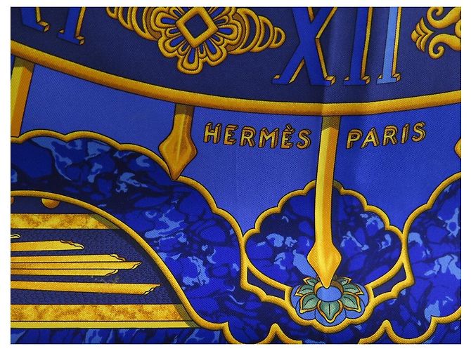 Hermès SCIARPA QUADRATA HERMES CARPE DIEM METZ 90SCIARPA IN SETA BLU CM - vista 7