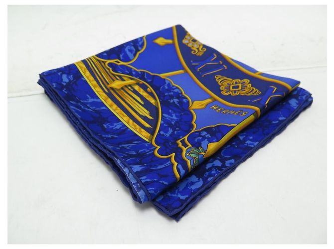 Hermès SCIARPA QUADRATA HERMES CARPE DIEM METZ 90SCIARPA IN SETA BLU CM - vista 8