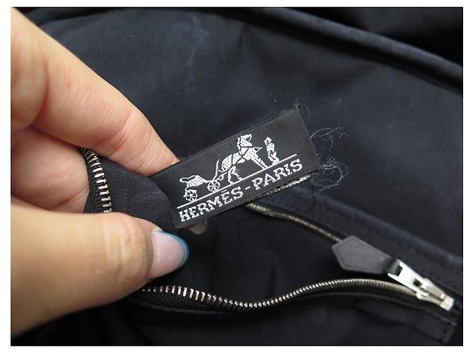 Hermès BORSA DA BAGNO HERMES VANITY ACAPULCO IN TELA E PELLE Nero - vista 8