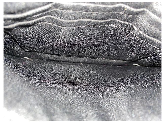Borsa da polso Coach glitterata in pelle nera Nero - vista 5