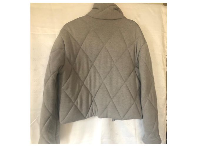 Cédric Charlier Strickjacke aus Wolle Grau - Ansicht 2