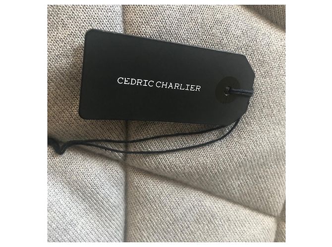 Cédric Charlier Strickjacke aus Wolle Grau - Ansicht 7