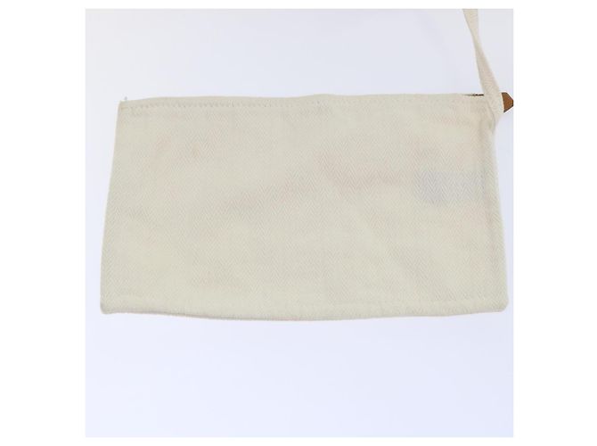 Hermès HERMES Cannes PM Einkaufstasche Baumwolle Weiß Creme Auth 51874 Roh - Ansicht 21
