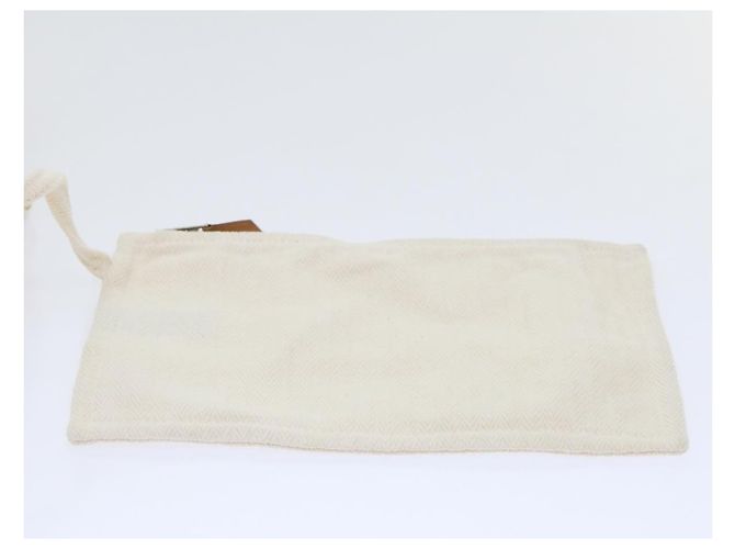 Hermès HERMES Cannes PM Einkaufstasche Baumwolle Weiß Creme Auth 51874 Roh - Ansicht 23