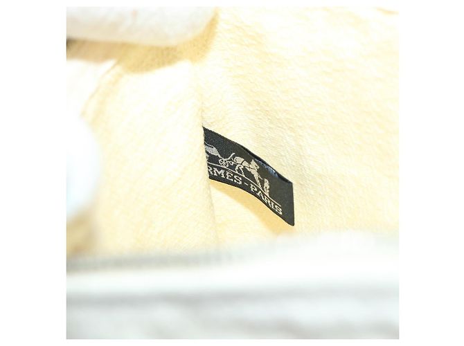 Hermès HERMES Cannes PM Einkaufstasche Baumwolle Weiß Creme Auth 51874 Roh - Ansicht 25