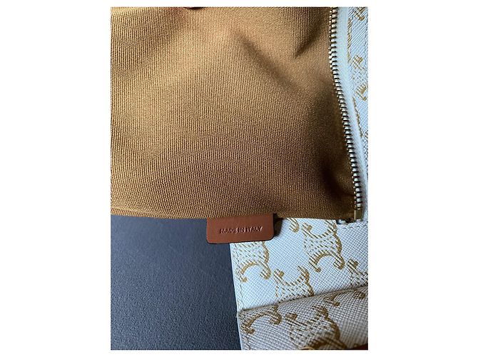Borsa Cabas Verticale Céline Bianca in Tela Triomphe Bianco - vista 15