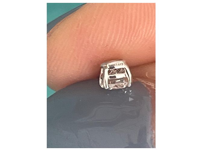 Tiffany & Co Solitaire Diamant Halskette Platin 0,21 Karat Silber - Ansicht 2