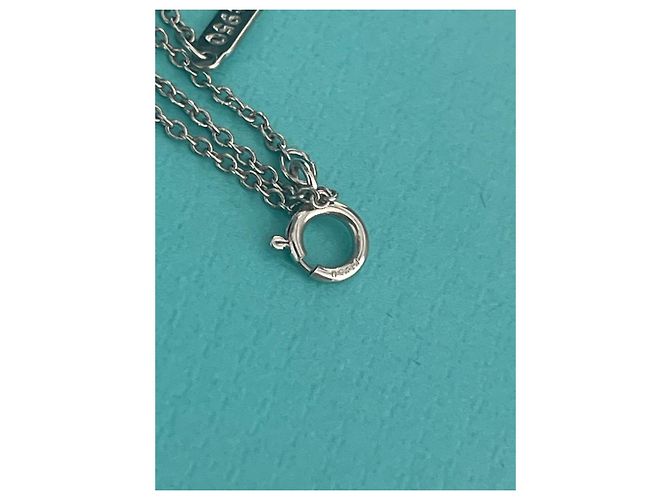 Tiffany & Co Solitaire Diamant Halskette Platin 0,21 Karat Silber - Ansicht 4