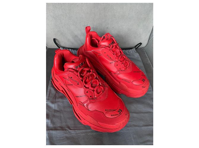 Sneakers Balenciaga Triple S Rosse Rosso - vista 3