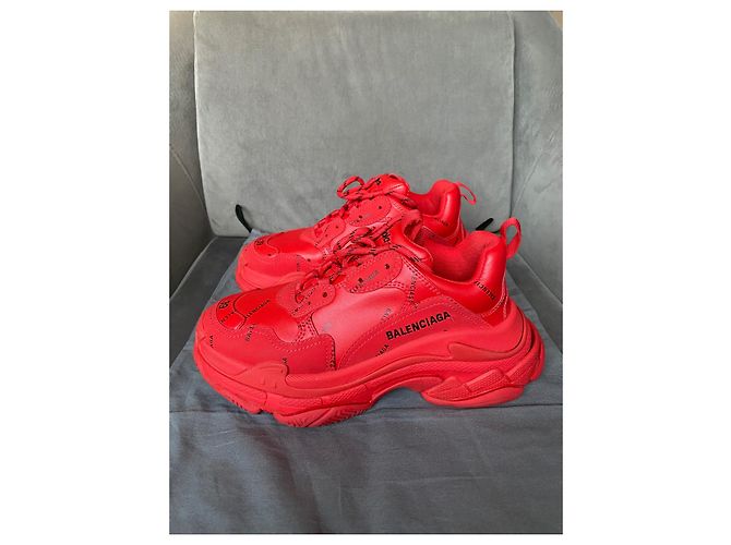 Sneakers Balenciaga Triple S Rosse Rosso - vista 6