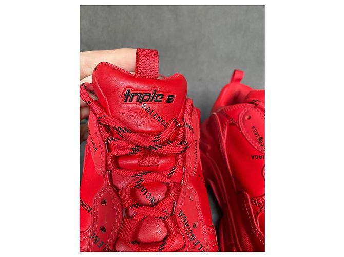 Sneakers Balenciaga Triple S Rosse Rosso - vista 9